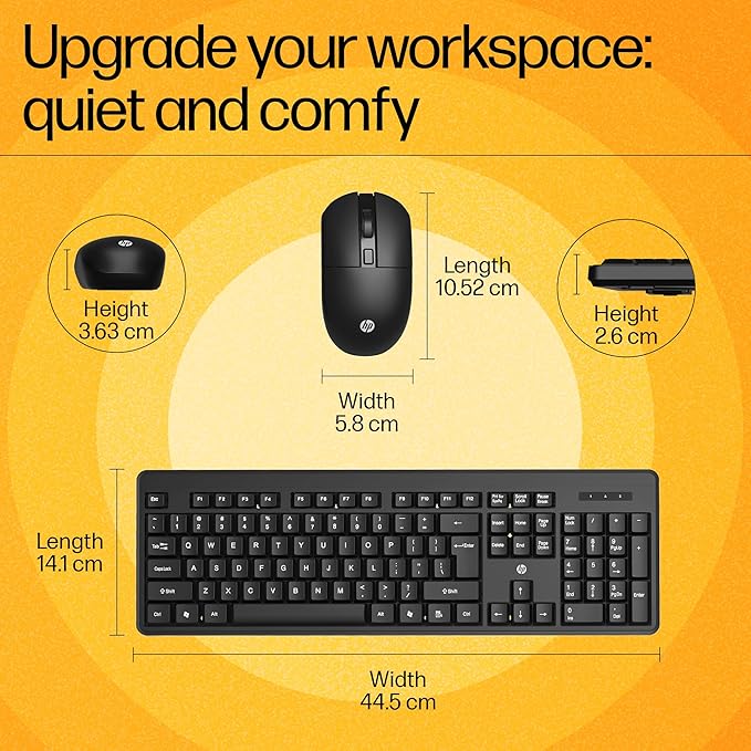 HP KM200 Wireless Keyboard & Mouse Combo